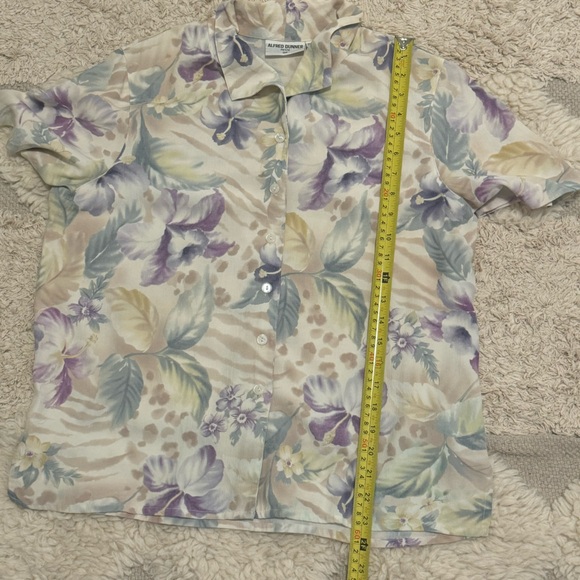 Alfred Dunner Floral button down  Blouse Size 12P - Picture 8 of 8